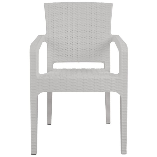 Καρέκλα Κήπου ArteLibre Λευκό Rattan 58x55x87cm