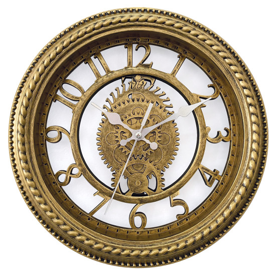 Ρολόι Τοίχου ArteLibre Χρυσό Πλαστικό Φ30.5x4.6cm