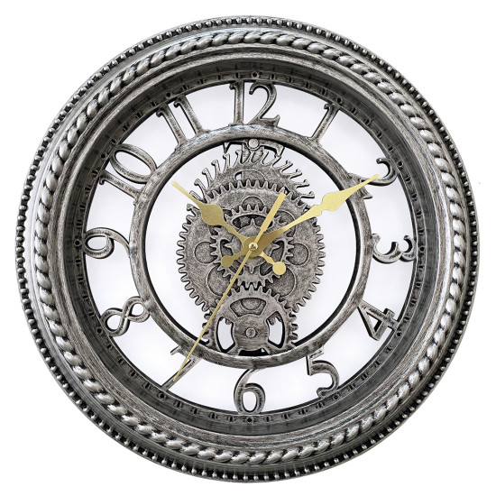 Ρολόι Τοίχου ArteLibre Ασημί Πλαστικό Φ30.5x4.6cm