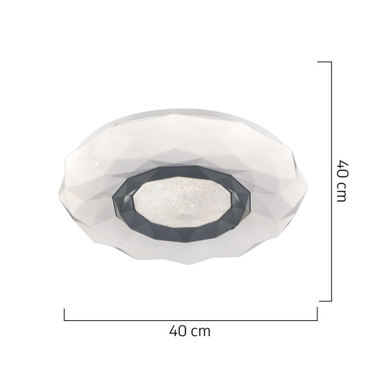 Φωτιστικό Οροφής LED ArteLibre LIBRA Λευκό Μέταλλο/Γυαλί 40x40cm