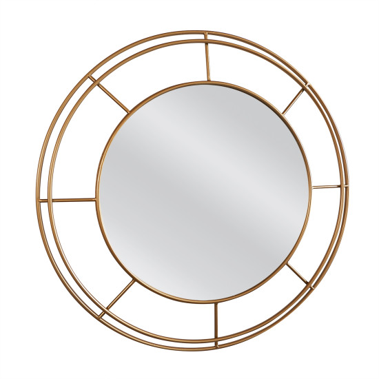 Καθρέπτης Τοίχου ArteLibre AGHAN Χρυσό Μέταλλο/Γυαλί 80x3x80cm