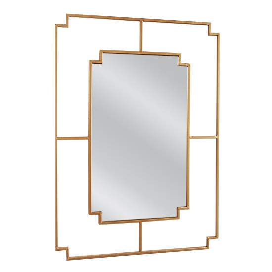 Καθρέπτης Τοίχου ArteLibre BERT Χρυσό Μέταλλο/Γυαλί 90x1.5x65cm