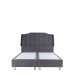Κρεβάτι ArteLibre BISMUTH Γκρι Βελούδο (Στρώμα 160x200cm)