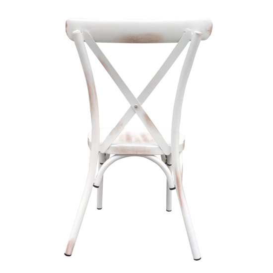 Καρέκλα Κήπου ArteLibre CHAD Λευκό Αντικέ Αλουμίνιο 44x52x87cm