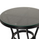 Τραπέζι Κήπου ArteLibre BURUNDI Μαύρο Αλουμίνιο/Γυαλί Φ70x72cm