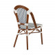 Καρέκλα Κήπου ArteLibre MUTARAZI Λευκό/Μπλε Αλουμίνιο/Rattan 50x57x85cm