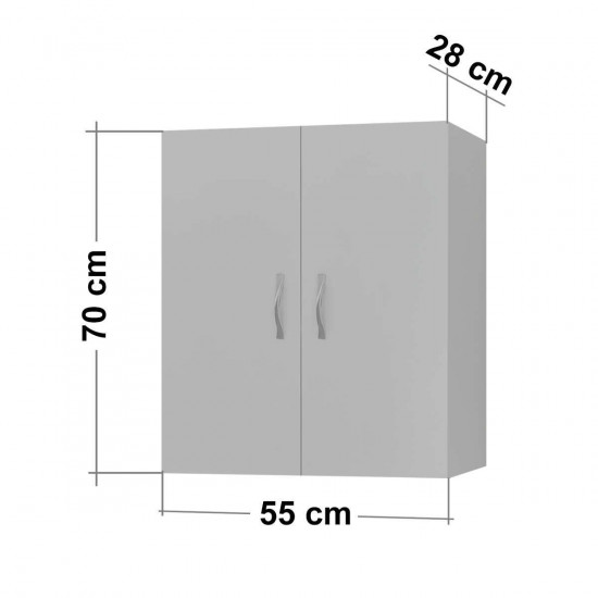Ντουλάπι Μπάνιου ArteLibre WIDELENE Λευκό Μοριοσανίδα 55x28x70cm