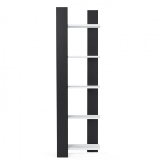 Βιβλιοθήκη ArteLibre EBORA Λευκό/Μαύρο Μοριοσανίδα/Μελαμίνη 45x25x160cm