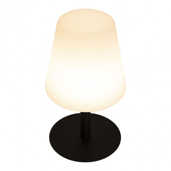 Επιτραπέζιο Φωτιστικό ArteLibre LED Φορητό MIMI Με Καπέλο Πίνακας Σημειώσεων Μαύρο/Λευκό Μέταλλο/Πλαστικό 15.5x15.5x27.5