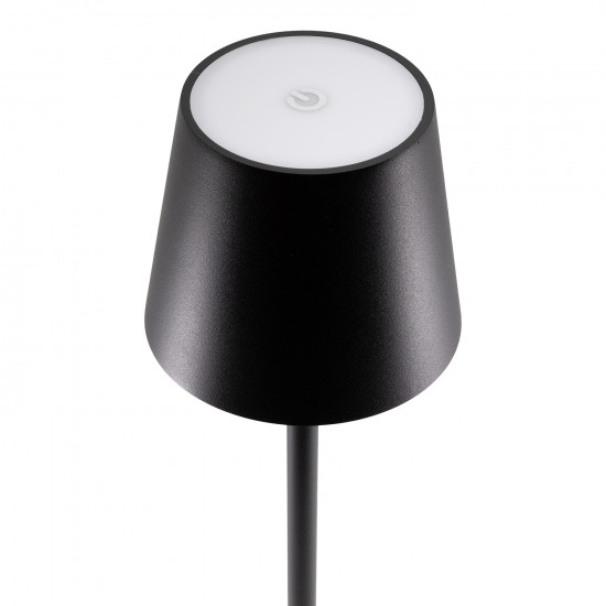Επιτραπέζιο Φωτιστικό ArteLibre LED Φορητό FELINE Μαύρο Αλουμίνιο 11x11x37.5cm