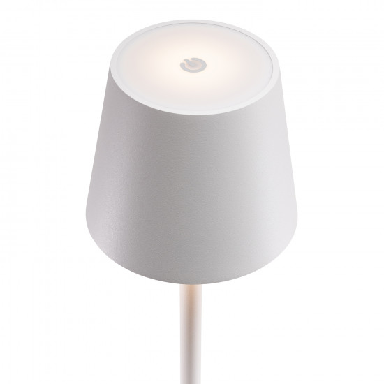 Επιτραπέζιο Φωτιστικό ArteLibre LED Φορητό FELINE Λευκό Αλουμίνιο 11x11x37.5cm