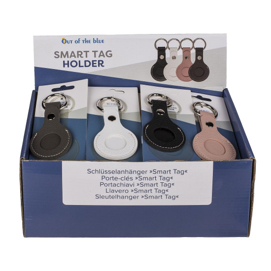 Μπρελόκ Κλειδιών Με Θήκη Για Smart Tag Δερματίνη/Μέταλλο 11cm Σε 4 Χρώματα