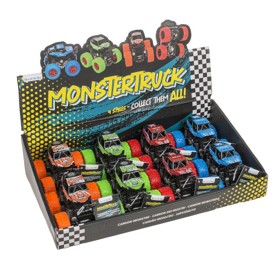 Παιχνίδι Monstrer Truck Για Σπρώξιμο Πολύχρωμο Πλαστικό 9.5x8cm Σε 4 Σχέδια