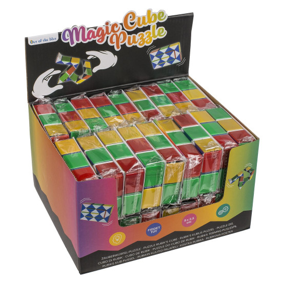 Παιχνίδι Παζλ Μαγικός Κύβος Πολύχρωμο Πλαστικό 9x2.5cm