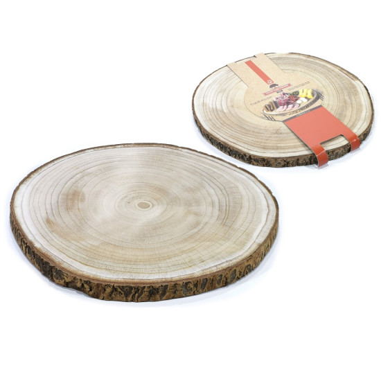 Δίσκος Σερβιρίσματος Αλλαντικών/Τυριών Κορμός Δέντρου Φ33x2.5cm