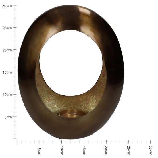 Κηροπήγιο ArteLibre Χρυσό Μέταλλο 22x12x30cm