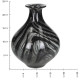 Βάζο ArteLibre Μαύρο Γυαλί 18.5x18.5x23.5cm