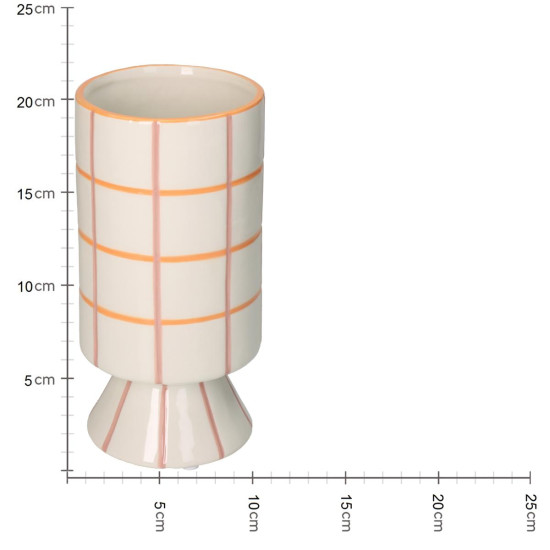 Βάζο ArteLibre Με Ρίγες Πολύχρωμο Δολομίτης 11x11x21.6cm