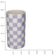 Βάζο ArteLibre Σκακιέρα Λιλά Δολομίτης 13.9x13.9x25.2cm