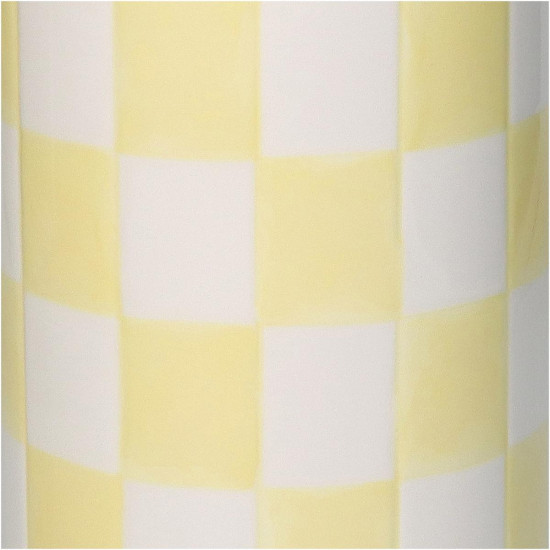 Βάζο ArteLibre Σκακιέρα Κίτρινο Δολομίτης 10.7x10.7x30.7cm