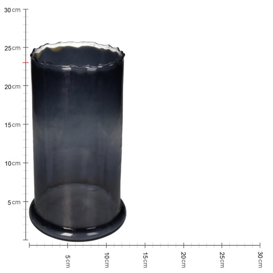 Κηροπήγιο ArteLibre Γκρι Γυαλί 15.5x15.5x23cm