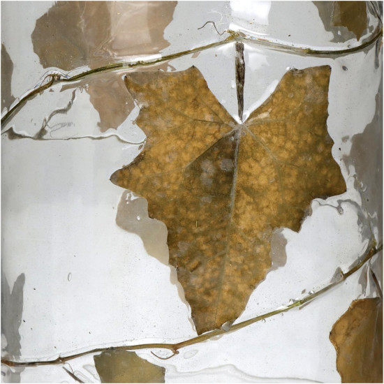 Κηροπήγιο ArteLibre Φύλλα Διάφανο Γυαλί 15x15x20cm