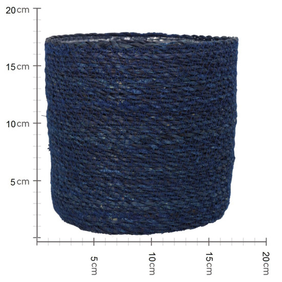 Καλάθι ArteLibre Μπλε Seagrass 20x20x18cm Σετ 3Τμχ
