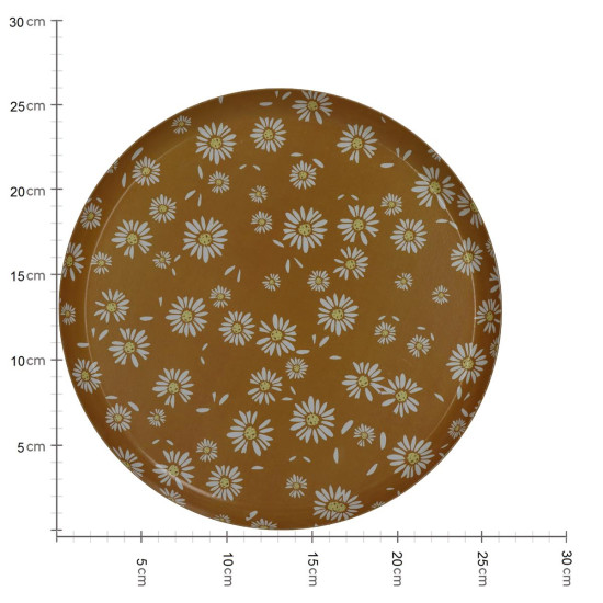 Δίσκος ArteLibre Λουλούδια Πολύχρωμο Μέταλλο 25.5x25.5x1.5cm