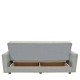Καναπές Κρεβάτι ArteLibre AMETHYST Τριθέσιος Ανοιχτό Γκρι 214x78x78cm