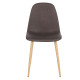 Καρέκλα ArteLibre DAHLIA Καφέ/Φυσικό Ύφασμα/Μέταλλο 50x43x86cm
