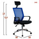 Καρέκλα Γραφείου ArteLibre ΦΟΙΒΗ Μπλε/Μαύρο Mesh 58x59x116-124.5cm