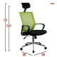 Καρέκλα Γραφείου ArteLibre ΦΟΙΒΗ Πράσινο/Μαύρο Mesh 58x59x116-124.5cm