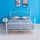 Κρεβάτι ArteLibre CECIL Μεταλλικό Sandy White 212x160x118cm (Στρώμα 150x200cm)