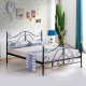 Κρεβάτι ArteLibre EVELYN Μεταλλικό Semy Glossy Black 210x159x109cm (Στρώμα 150x200cm)