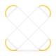 Βιβλιοθήκη ArteLibre CASE Λευκό/Κίτρινο 120x25x120cm