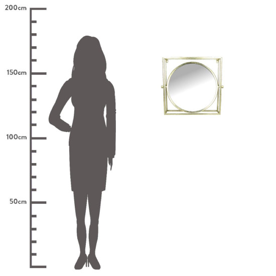 Καθρέπτης ArteLibre Σαμπανί Μέταλλο 45.5x9x45.5cm