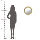Καθρέπτης ArteLibre Χρυσό Polyresin 45x3.5x45cm