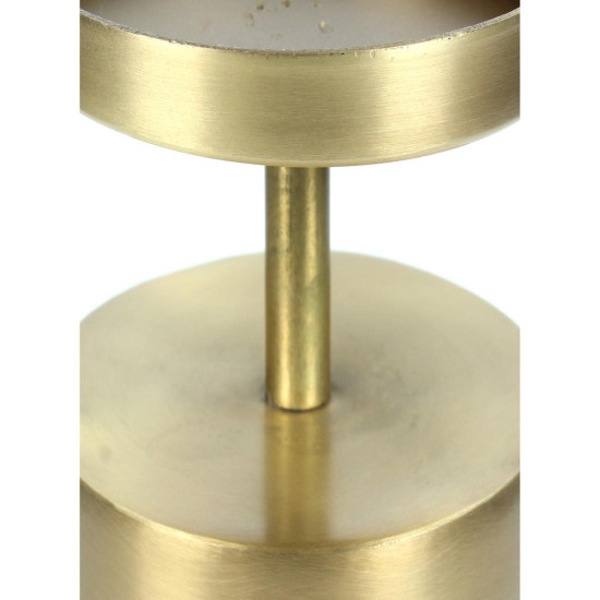 Κηροπήγιο ArteLibre Χρυσό Μέταλλο 10.5x10.5x22.5cm
