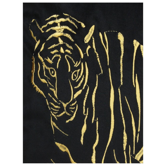 Μαξιλάρι ArteLibre Τίγρης Μαύρο Βελούδο 45x45cm