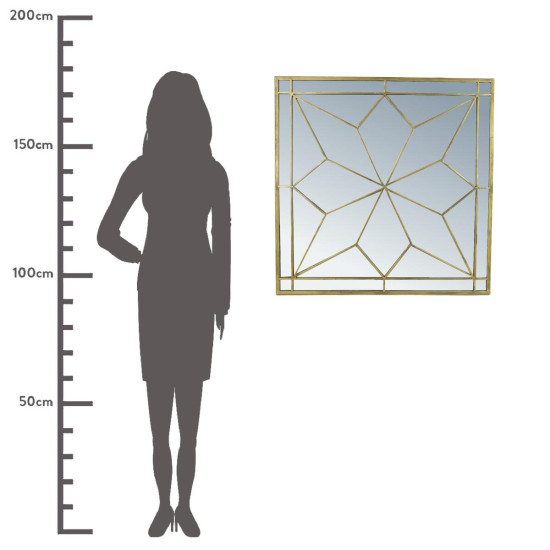 Καθρέπτης ArteLibre Χρυσό Μέταλλο 84x3.5x84cm