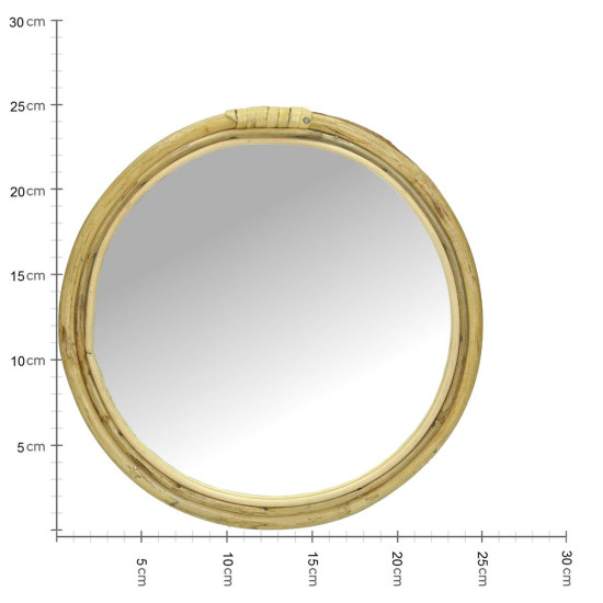 Καθρέπτης ArteLibre Φυσικό Μπαμπού 25x1.5x25cm