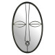 Καθρέπτης ArteLibre Πρόσωπο Μαύρο Μέταλλο 30x3x50cm