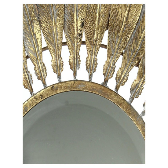 Καθρέπτης ArteLibre Φτερά Χρυσό Μέταλλο 68.5x4.5x68.5cm