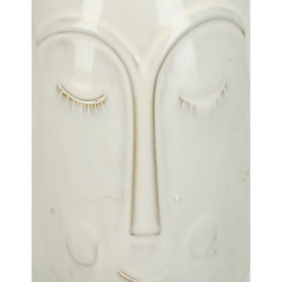 Βάζο ArteLibre Πρόσωπο Λευκό Κεραμικό 19x12.7x18.6cm