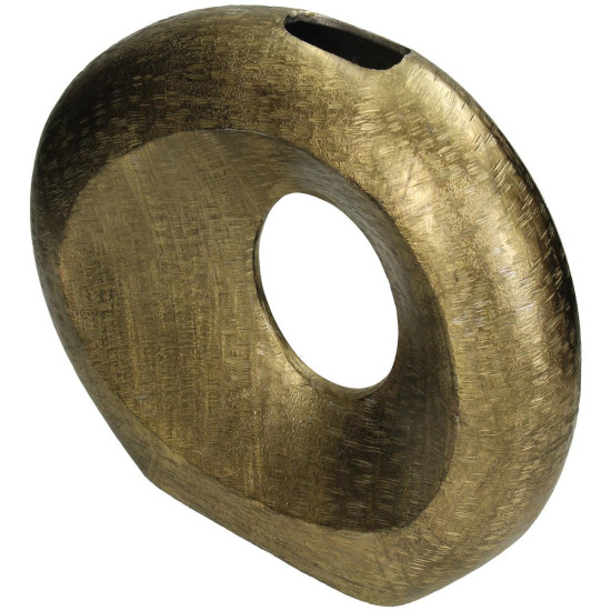 Βάζο ArteLibre Χρυσό Αλουμίνιο 35x8x23cm