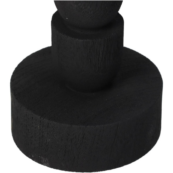 Κηροπήγιο ArteLibre Μαύρο Polyresin 8x8x22.5cm