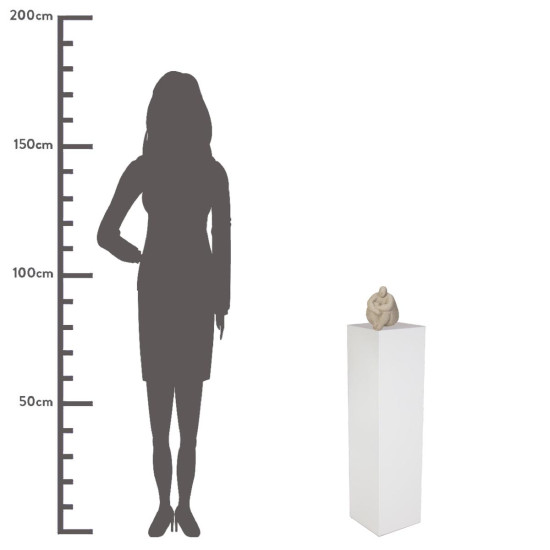 Διακοσμητικό ArteLibre Μεγάλη Γυναίκα Μπεζ Polyresin 14.5x14.5x16.5cm