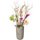 Κασπώ ArteLibre Λουλούδια Ιβουάρ Τσιμέντο 18x18x30cm