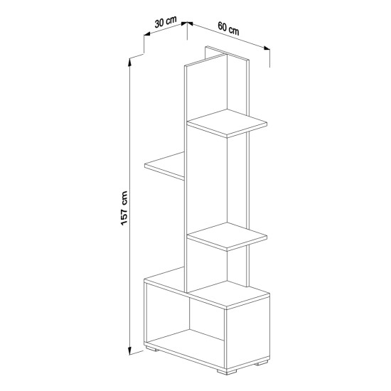 ΒΙΒΛΙΟΘΗΚΗ FB918195.03 ΜΕΛΑΜΙΝΗ ΣΕ ΛΕΥΚΟ-ATLANTIS GREEN 50x25x127Υεκ.