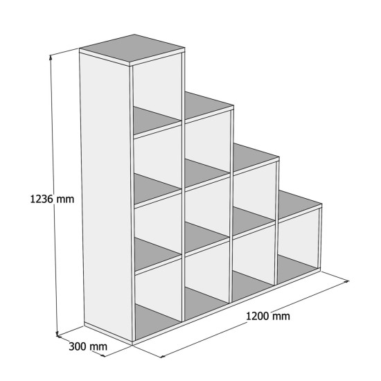 ΒΙΒΛΙΟΘΗΚΗ ΜΕΛΑΜΙΝΗΣ SONΟMA 120x30x123,6Υεκ.FB99238.12